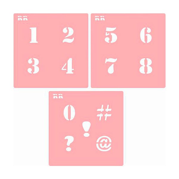 Stencil Números 3cm - Ref. 4110 - 1 unidade - RR Cortadores - Rizzo