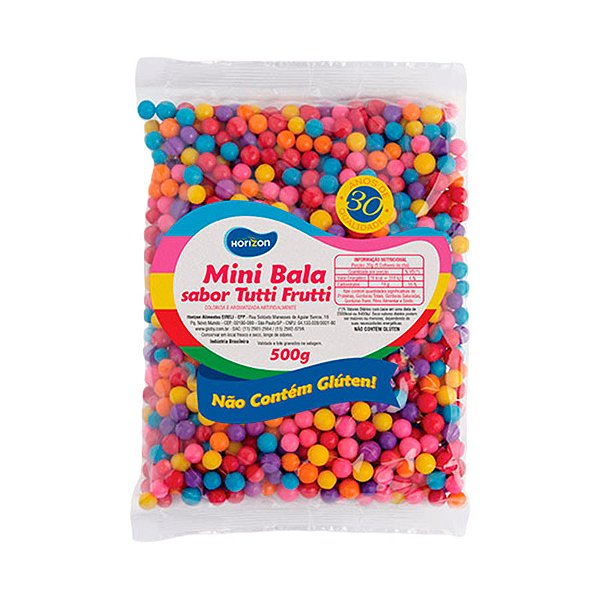 Mini Balinha para Lembrancinha Sabor Tutti Frutti - Sortida - 500g  - 1 unidade - Rizzo