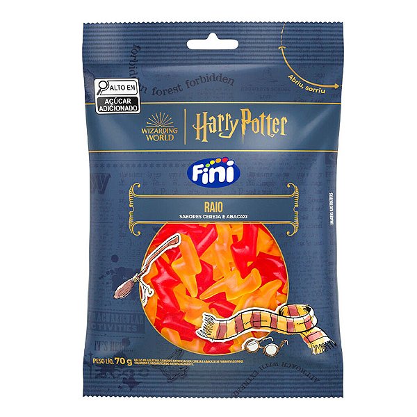 Bala Raio - Harry Potter - 70g - 1 unidade - Fini - Rizzo