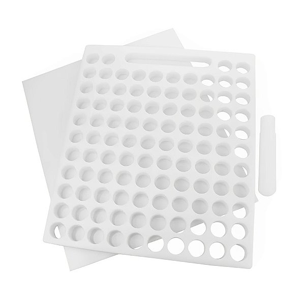Placa Porcionadora de Docinhos e Brigadeiro - 21g - 104 Furos - 1 unidade - Solrac - Rizzo