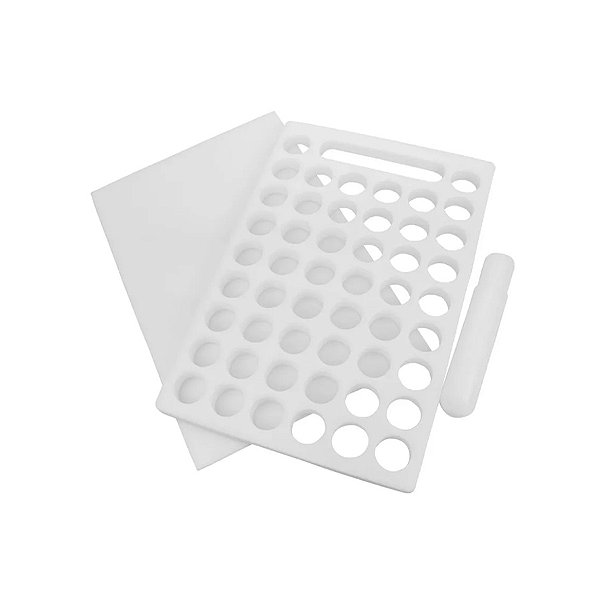 Placa Porcionadora de Docinhos e Brigadeiro - 15g - 50 Furos - 1 unidade - Solrac - Rizzo