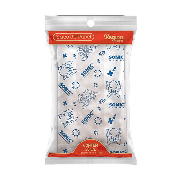 Saco de Papel - Sonic - 50 unidades - Regina - Rizzo
