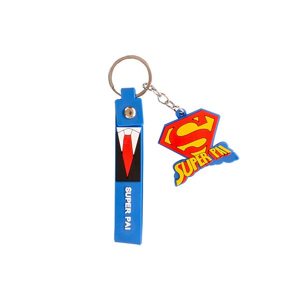 Chaveiro de Emborrachado - Super Pai - 1 unidade - Rizzo