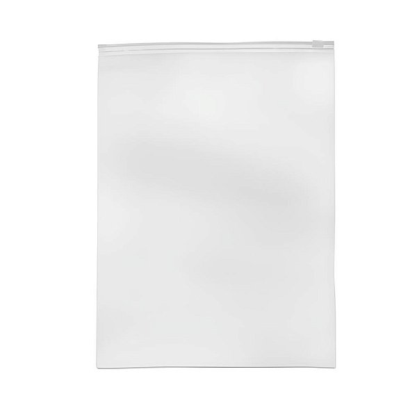 Saco Trilho Zip Transparente Fosco Premium - 25x35cm - 50 unidades - Rizzo