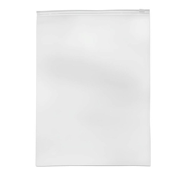 Saco Trilho Zip Transparente Fosco Premium - 30x40cm - 50 unidades - Rizzo