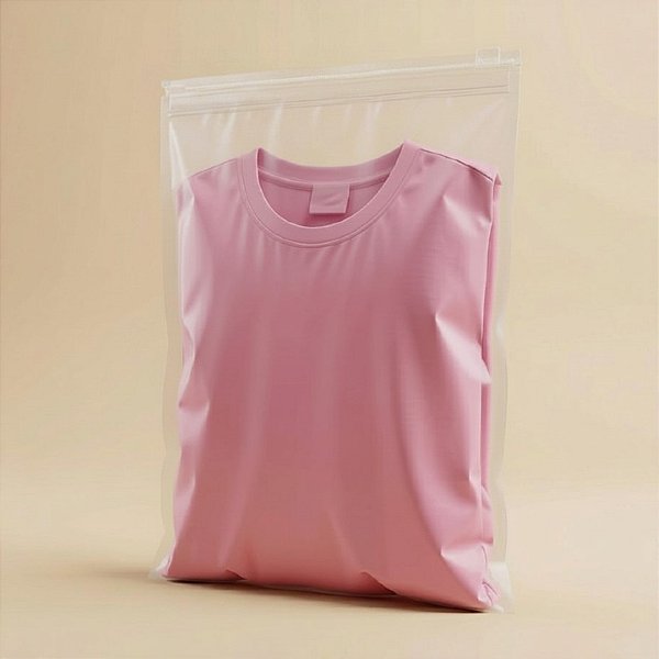 Saco Trilho Zip Transparente Fosco - Trilho Transparente - 30x40cm - 50 unidades - Rizzo