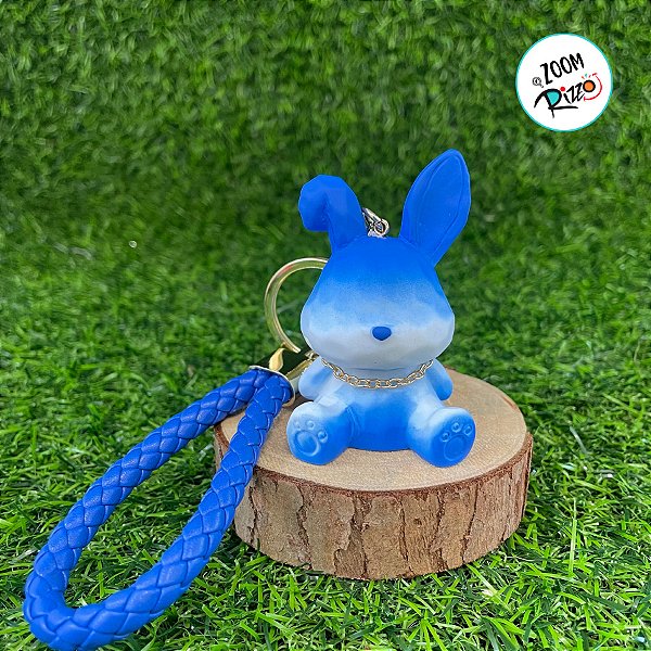 Chaveiro Coelho - Azul Escuro - 7cm - 1 unidade - Rizzo