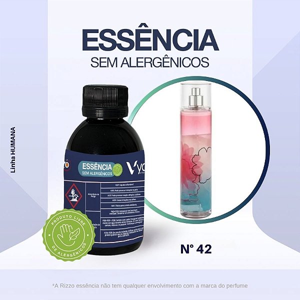 Essência Pink Chiffon Concentrada para Perfumaria e Animais N°42 - 100g - Allergen Free  - 1 unidade - Rizzo