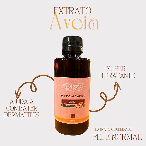 Extrato Natural de Aveia para Perfumaria - 250ml - 1 unidade - Rizzo