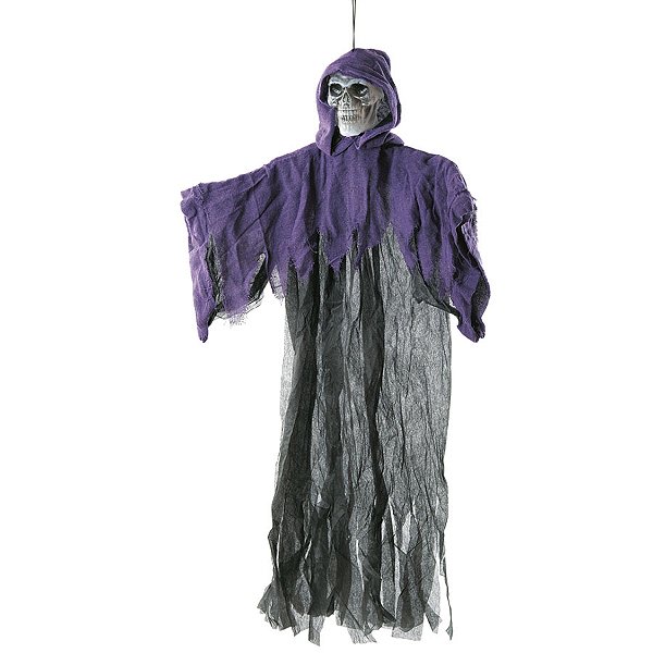 Enfeite de Hallowen - Caveira Thanos - 1,20cm - Com Luz - 1 unidade - Cromus - Rizzo