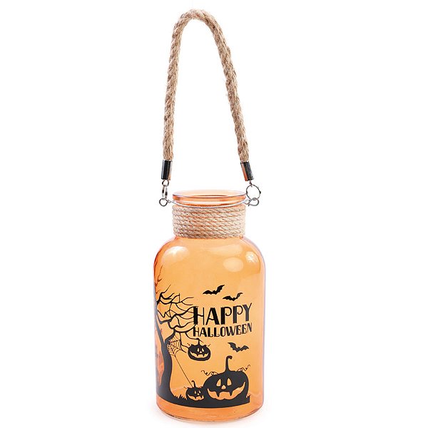 Luminária Decorativa - Happy Halloween Laranja - 20cm - 1 unidade - Cromus - Rizzo