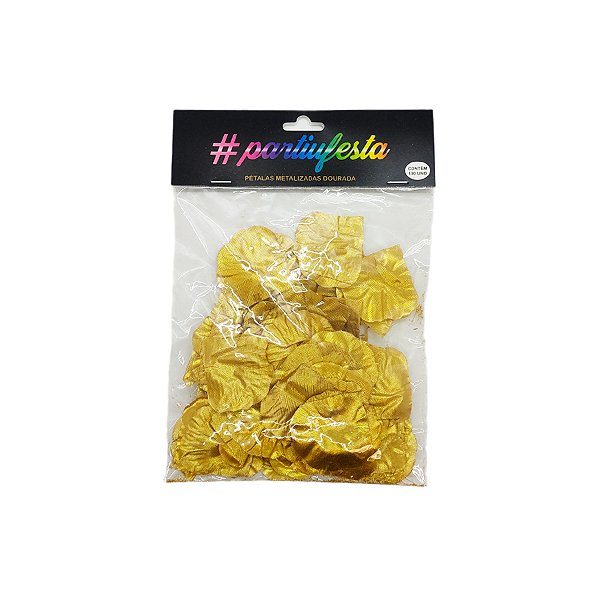 Pétalas Metalizadas Decorativas - Dourada  - 100 unidades - Rizzo