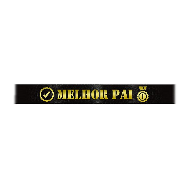Fita de Cetim Melhor Pai - Preto 219 - 1 unidade - Progresso - Rizzo Personalize