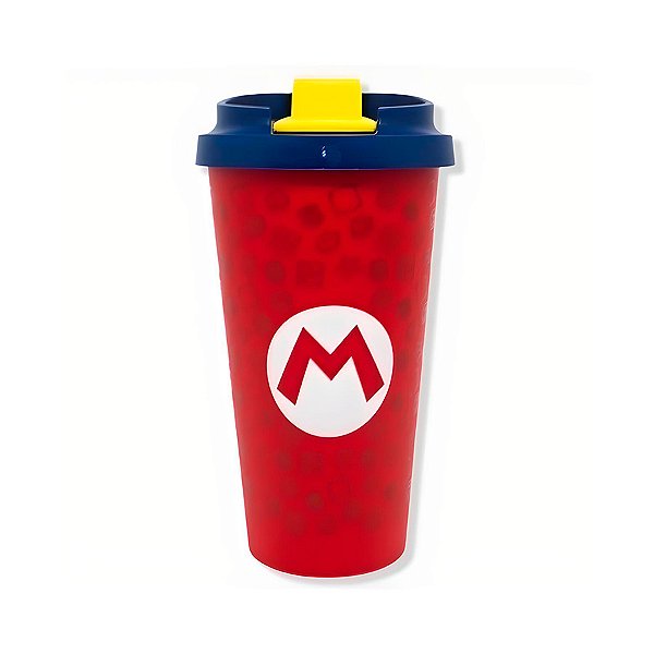 Copo Viagem Bucks - Super Mario Symbol - 500ml - 1 unidade - Zona Criativa - Rizzo