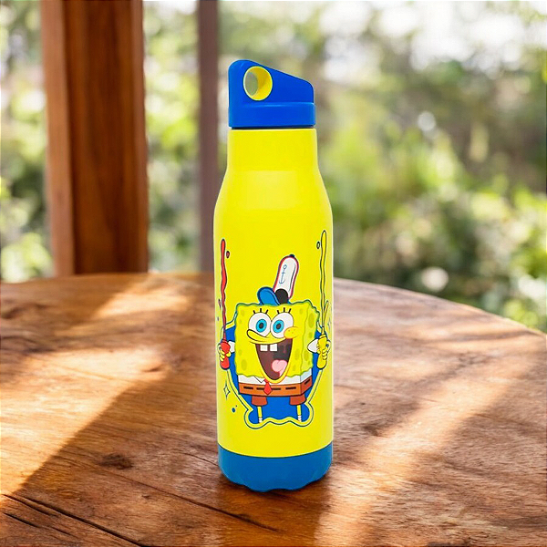Garrafa Térmica Bob Esponja - 600ml - 1 unidade - Zona Criativa - Rizzo
