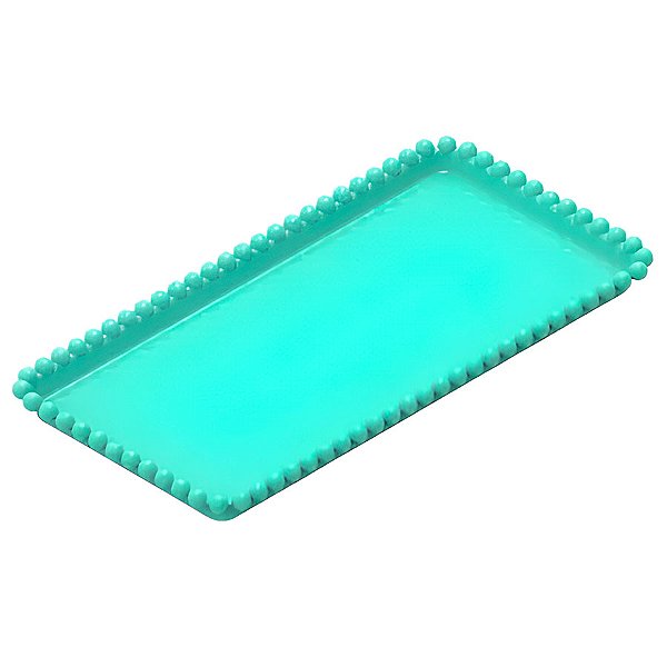 Bandeja Esfera Acrílica Durável Retangular - Verde Candy - 25x13cm - 1 unidade - Rizzo - Rizzo