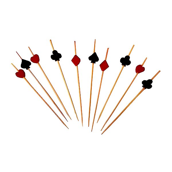 Palito em Bambu para Petiscos - Naipes - 20 unidades - Rizzo