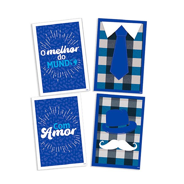 Quadros Decorativos - Mister - Dia dos Pais - 4 unidades - FestColor - Rizzo