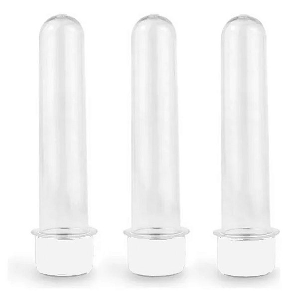 Tubete Tampa de Plástico - Branco - 13 cm - 10 unidades - Rizzo