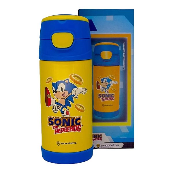 Garrafa Térmica com Canudo Sonic - 350ml - 1 unidade - Zona Criativa - Rizzo