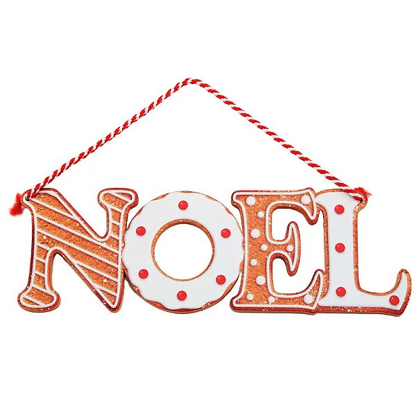 Enfeite Decorativo de Natal - Placa de Pendurar Noel - 23cm - 1 unidade - Cromus - Rizzo