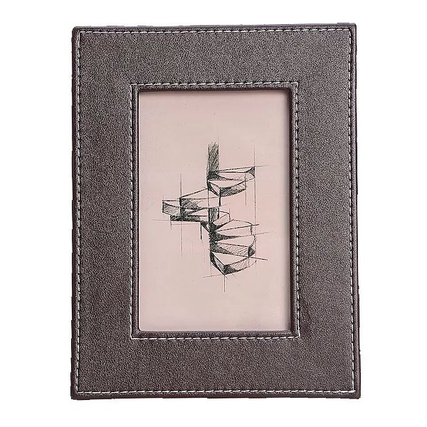 Porta Retrato Revestido PU pra Fotos 10x15cm - 1 unidade - Rizzo - Rizzo