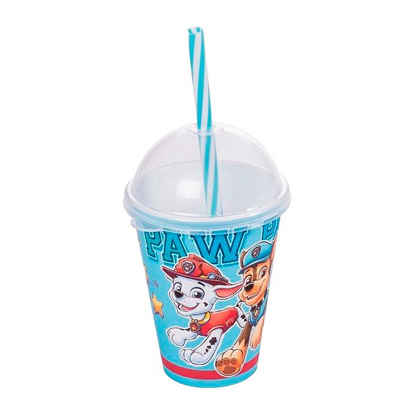 Copo Shake Patrulha Canina - Azul - 280ml - 1 unidade - Plasútil - Rizzo