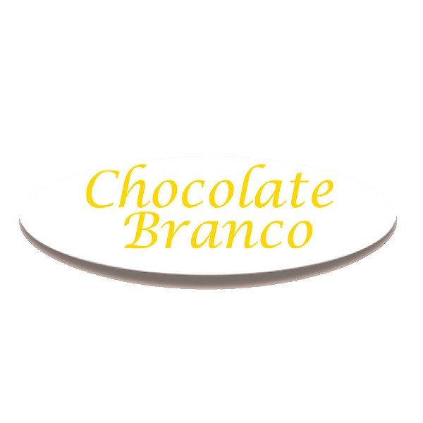 Adesivo "Chocolate Branco" - Ref.2281 - Hot Stamping - 100 unidades - Stickr - Rizzo