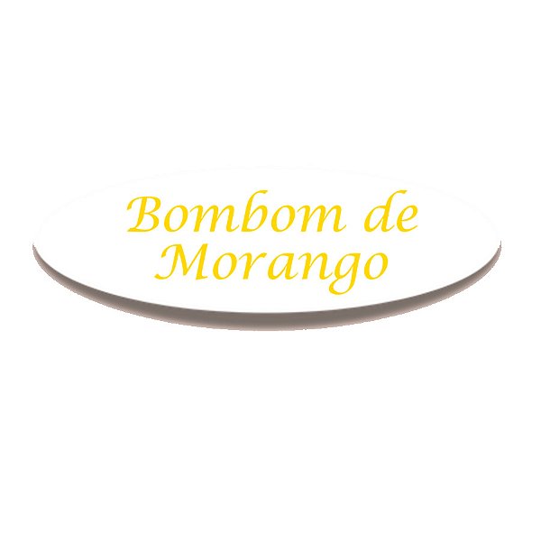 Adesivo "Bombom de Morango" - Ref.2274 - Hot Stamping - 100 unidades - Stickr - Rizzo