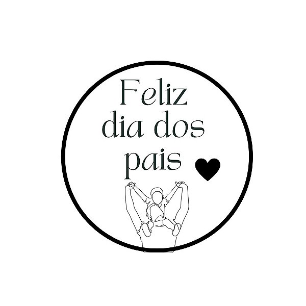 Adesivo "Feliz Dia dos Pais" - Ref.2252 - Hot Stamping - 30 unidades - Stickr - Rizzo