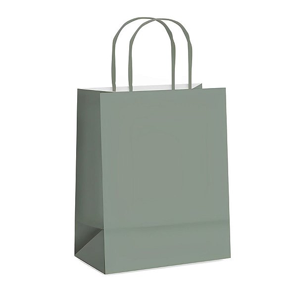 Sacola de Papel GG 39x32x16cm - Eucalipto - 10 unidades - Cromus - Rizzo