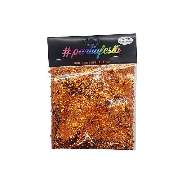 Confete Mini Bolinha 15g - Laranja - 1 unidade - Rizzo