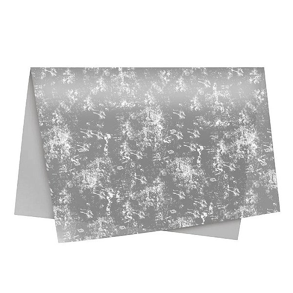 Papel de Seda - 49x69cm - Requinte Prata - 10 unidades - Cromus - Rizzo