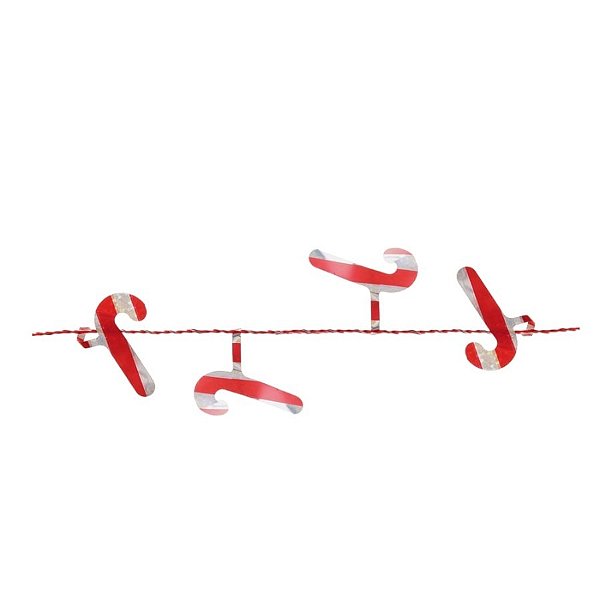 Fio Metalizado de Natal - Fantasia Bengalas Vermelho - 2,70m - 1 unidade - Cromus - Rizzo