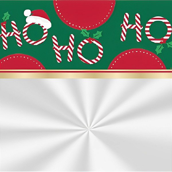 Saco Transparente para Cesta - HO HO HO Barrado - 25 unidades - Cromus - Rizzo