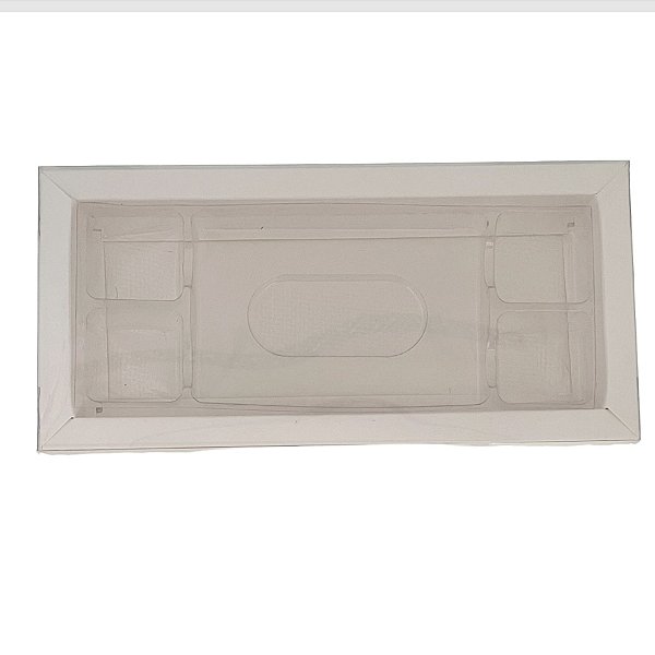 Caixa Placa e 4 Bombons - Branca - 5 unidades - Crystal - Rizzo