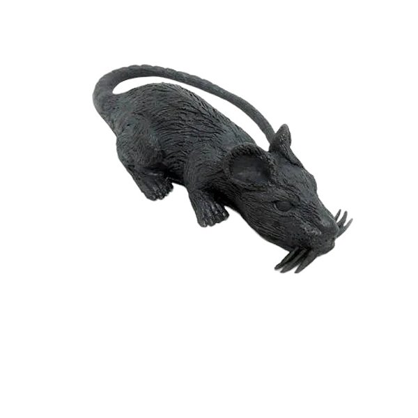 Rato de Borracha Grande - "Enfeite de Rato" Preto - 1 unidade - Rizzo