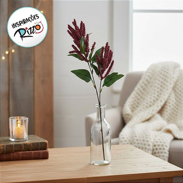 Galho Decorativo - Sementes Vermelhas - 94cm - 1 unidade - Rizzo