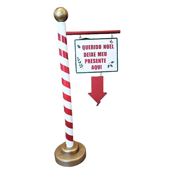 Enfeite de Natal - Placa Querido Noel - 44x18cm - 1 unidade - Rizzo