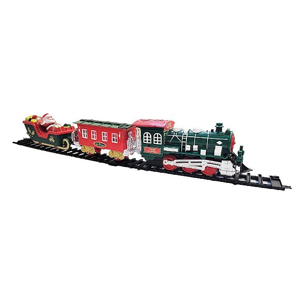 Kit Trem Natalino 24 peças com Som, Luz e Movimento - 132cm - 1 unidade - Rizzo