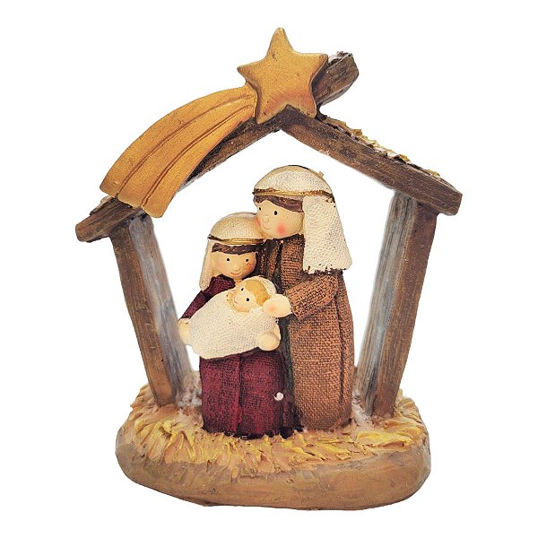Enfeite de Natal em Resina - Sagrada Família - 9x9cm - 1 unidade - Rizzo