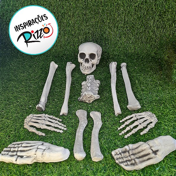 Enfeite Decorativo Halloween - Kit Esqueleto  - 1 unidade - Cromus - Rizzo