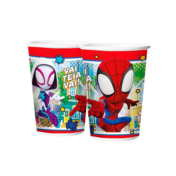 Copo de Papel - Spidey - 180ml - 8 unidades - Regina - Rizzo