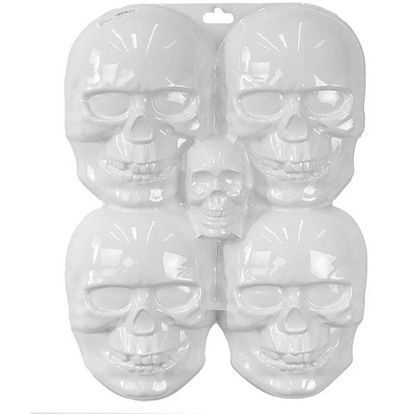 Painel Decorativo de Halloween - Caveiras Brancas - 47x35cm - 1 unidade - Rizzo