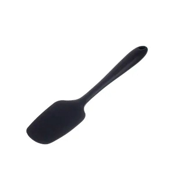 Espatula Colher Silicone Preto - 28cm - 1 unidade - Rizzo