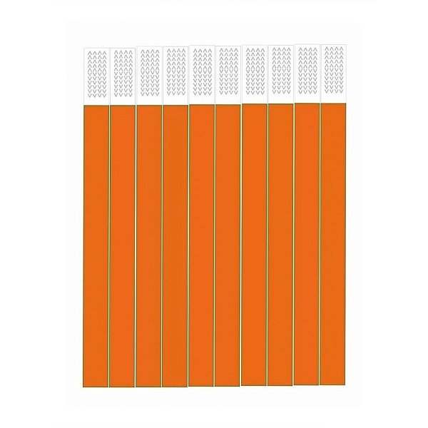 Pulseira de Identificação Para Eventos - Laranja Neon - 1,9x25cm - 50 unidades - Rizzo