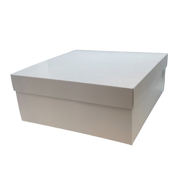 Caixa para Presente Premium Quadrada - Branca - 18,3x18,2x8cm - 5 unidades - Assk - Rizzo