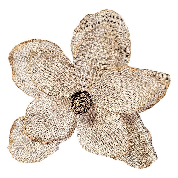 Poinsétia Decorativa - Juta e Juta - 45cm - 1 unidade - Rizzo