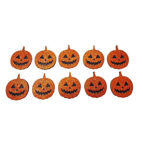Aplique Decorativo Halloween - Abóbora - 5cm - 10 unidades - Rizzo