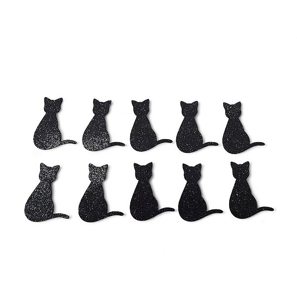 Aplique Decorativo Halloween - Gato Sentado - 5cm - 10 unidades - Rizzo
